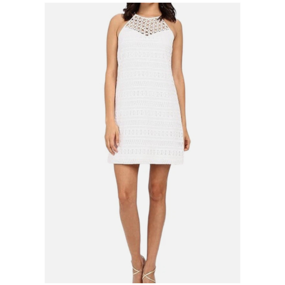Lilly Pulitzer Larina Shift Mini Dress Size Medium Resort White